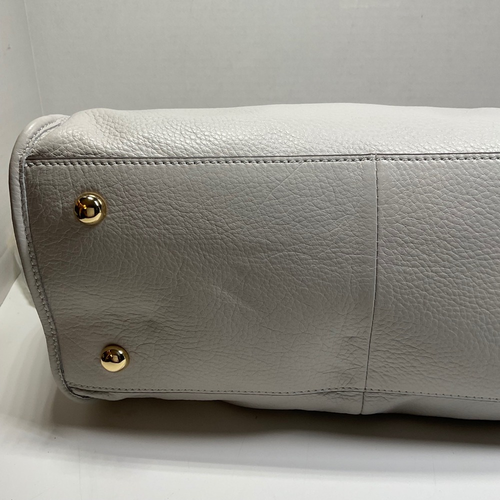 GILI Pebble Leather Hobo Bag Off-White Gold Hardware Adjustable Straps NEW - Picture 11 of 15